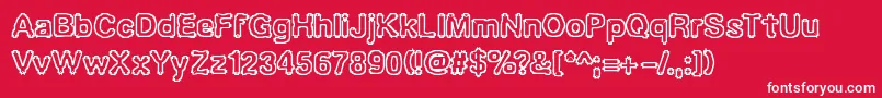 UbiquityBrk Font – White Fonts on Red Background