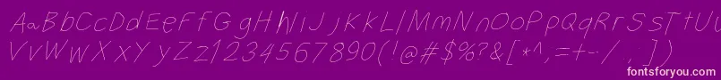 Filamentfiveseven Font – Pink Fonts on Purple Background
