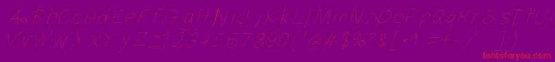 Filamentfiveseven Font – Red Fonts on Purple Background