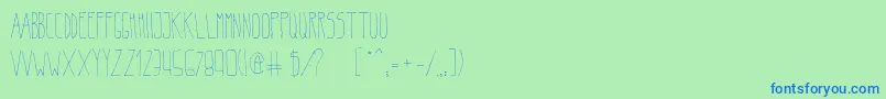 BeltaLight Font – Blue Fonts on Green Background