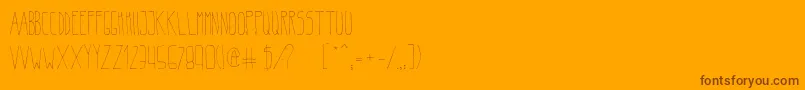 BeltaLight Font – Brown Fonts on Orange Background