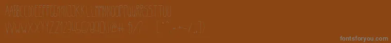 BeltaLight-Schriftart – Graue Schriften auf braunem Hintergrund