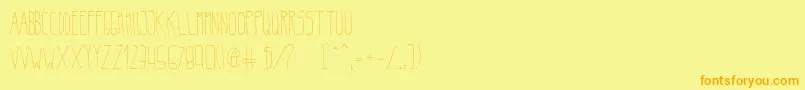 BeltaLight-Schriftart – Orangefarbene Schriften auf gelbem Hintergrund