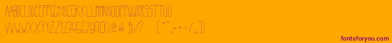 BeltaLight Font – Purple Fonts on Orange Background