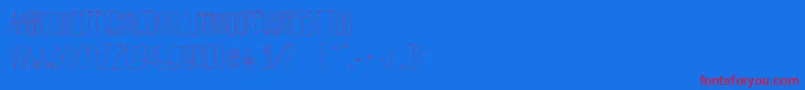 BeltaLight Font – Red Fonts on Blue Background