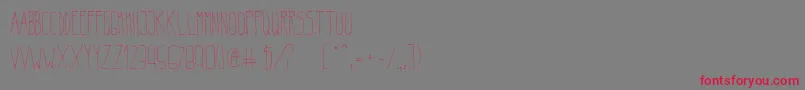BeltaLight Font – Red Fonts on Gray Background