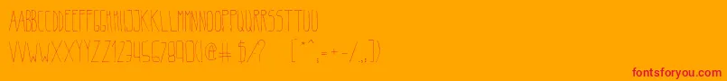 BeltaLight Font – Red Fonts on Orange Background
