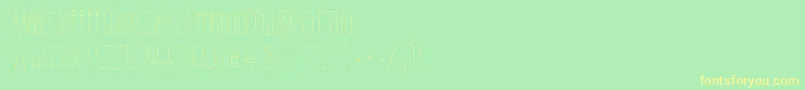 BeltaLight Font – Yellow Fonts on Green Background