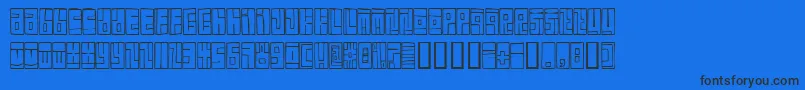 BoxFont Font – Black Fonts on Blue Background