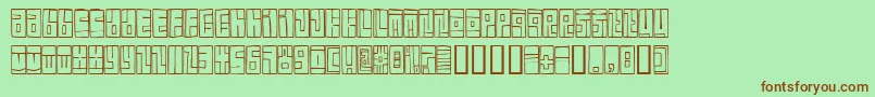 BoxFont Font – Brown Fonts on Green Background