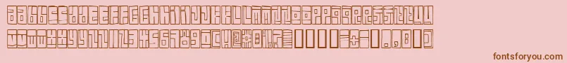 fuente BoxFont – Fuentes Marrones Sobre Fondo Rosa
