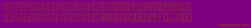 Więcej informacji o czcionce BoxFont Czcionka BoxFont – brązowe czcionki na fioletowym tle