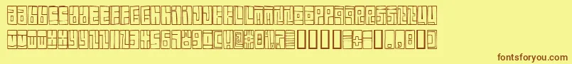 Fonte BoxFont – fontes marrons em um fundo amarelo