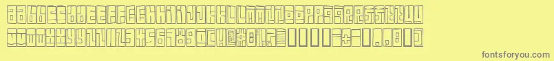 BoxFont Font – Gray Fonts on Yellow Background