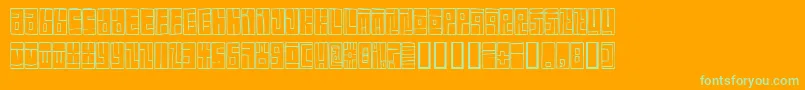 BoxFont Font – Green Fonts on Orange Background