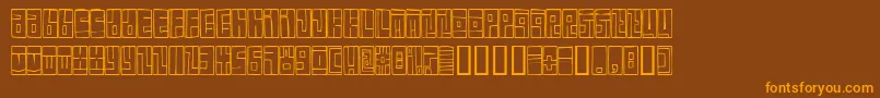 BoxFont Font – Orange Fonts on Brown Background