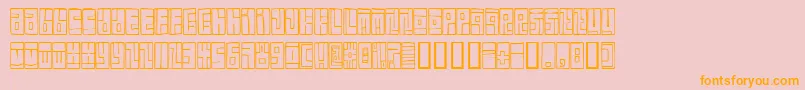BoxFont Font – Orange Fonts on Pink Background