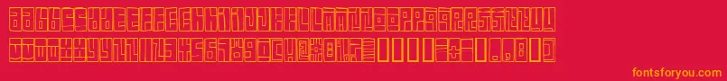 BoxFont Font – Orange Fonts on Red Background
