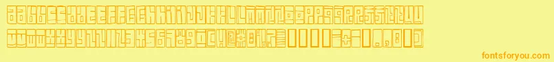 BoxFont Font – Orange Fonts on Yellow Background