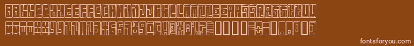 BoxFont Font – Pink Fonts on Brown Background