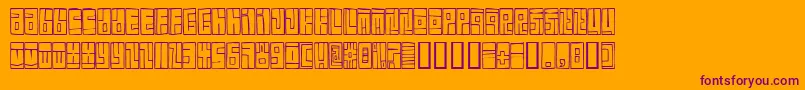 Czcionka BoxFont – fioletowe czcionki na pomarańczowym tle