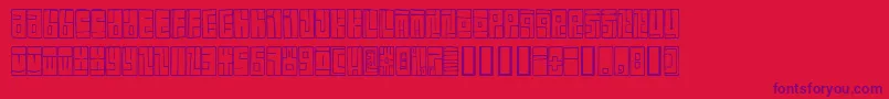 BoxFont Font – Purple Fonts on Red Background