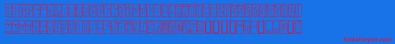 BoxFont Font – Red Fonts on Blue Background