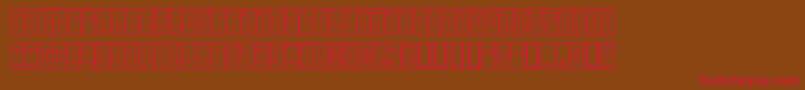 BoxFont Font – Red Fonts on Brown Background