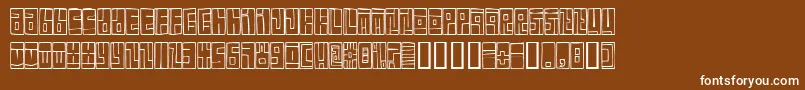 Fonte BoxFont – fontes brancas em um fundo marrom