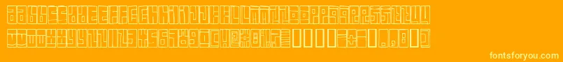 BoxFont Font – Yellow Fonts on Orange Background