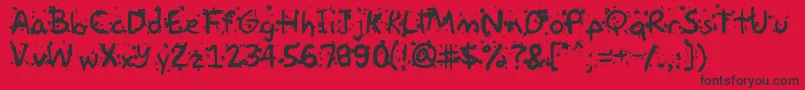 Paintball Font – Black Fonts on Red Background