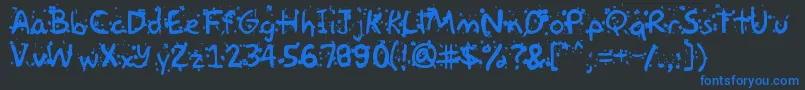 Paintball Font – Blue Fonts on Black Background