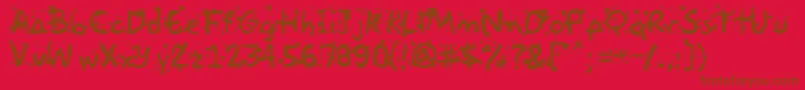Paintball Font – Brown Fonts on Red Background