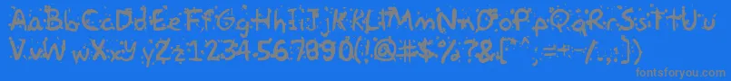 Paintball Font – Gray Fonts on Blue Background