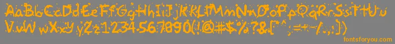 Paintball-Schriftart – Orangefarbene Schriften auf grauem Hintergrund