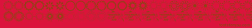 Fonte Sundngs2 – fontes marrons em um fundo vermelho
