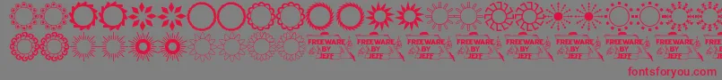 Sundngs2-Schriftart – Rote Schriften auf grauem Hintergrund