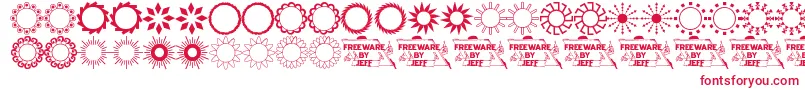 Sundngs2 Font – Red Fonts on White Background