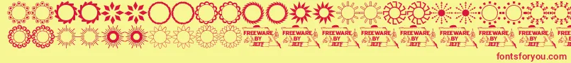 Sundngs2 Font – Red Fonts on Yellow Background