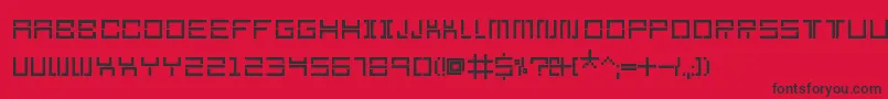 Section9Regular Font – Black Fonts on Red Background