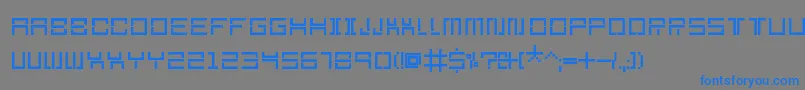フォントSection9Regular – 灰色の背景に青い文字