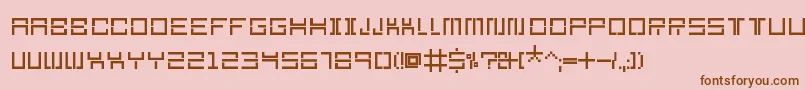 Section9Regular Font – Brown Fonts on Pink Background