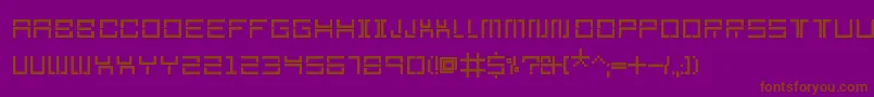 Weitere Informationen zur Section9Regular-Schriftart Section9Regular-Schriftart – Braune Schriften auf violettem Hintergrund