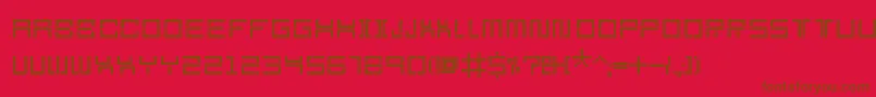 Weitere Informationen zur Section9Regular-Schriftart Section9Regular-Schriftart – Braune Schriften auf rotem Hintergrund