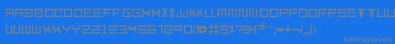 Weitere Informationen zur Section9Regular-Schriftart Section9Regular-Schriftart – Graue Schriften auf blauem Hintergrund