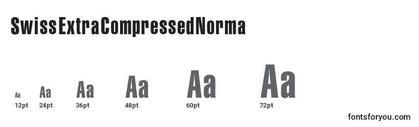 Размеры шрифта SwissExtraCompressedNorma