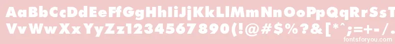 FuturaExtraBlackNormalRegular Font – White Fonts on Pink Background