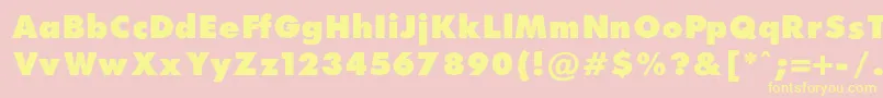 FuturaExtraBlackNormalRegular Font – Yellow Fonts on Pink Background