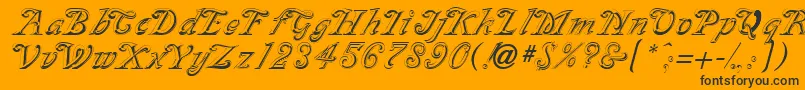 SilverplateRegular Font – Black Fonts on Orange Background