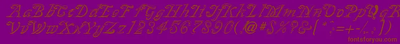 SilverplateRegular Font – Brown Fonts on Purple Background